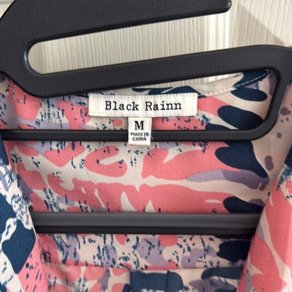 Black Rainn Pink and Blue Abstract Tank Top - Picture 2 of 4